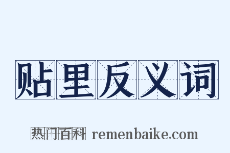 贴里反义词是什么意思的图片